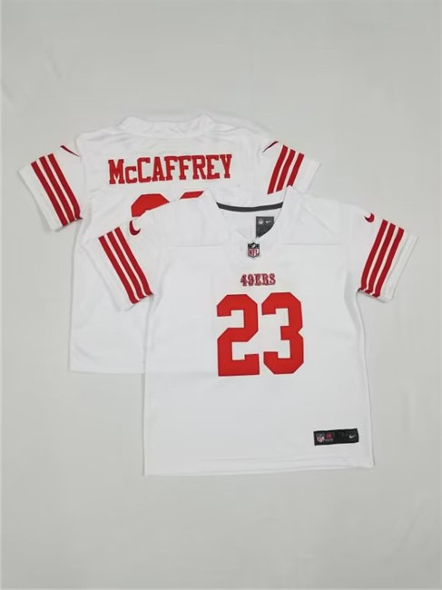 Toddlers San Francisco 49ers #23 Christian McCaffrey White Vapor Untouchable Stitched Football Jersey